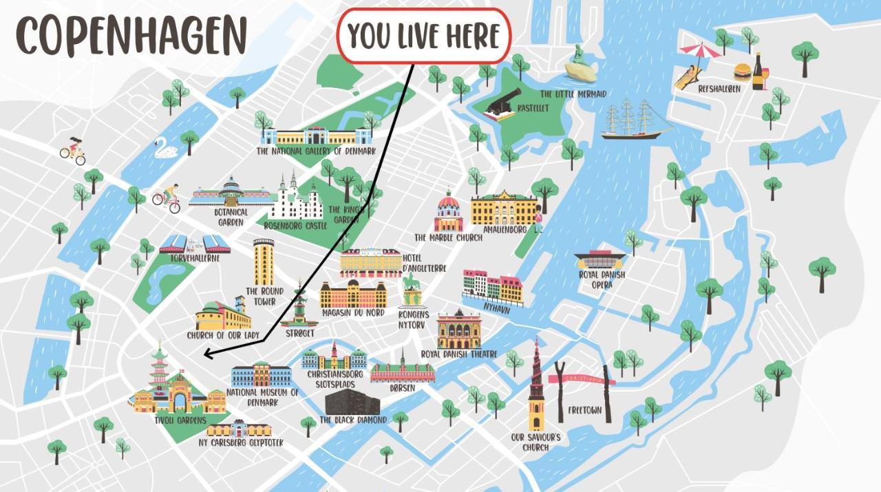 Perfect Apartment For Friends & Families In Central København Eksteriør billede